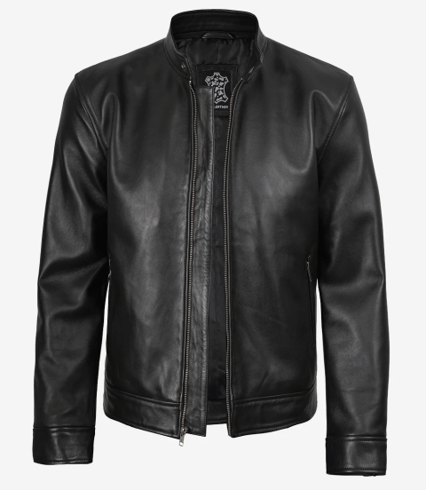 Men's Owen Black Biker Style Leather Jacket
